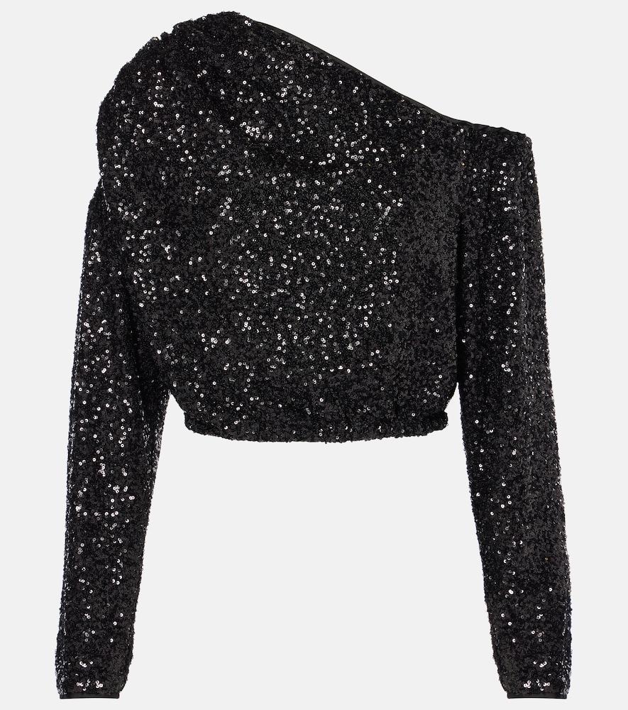 diane von furstenberg belle sequined asymmetric top