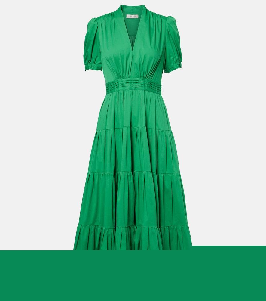 diane von furstenberg darby cotton-blend maxi dress