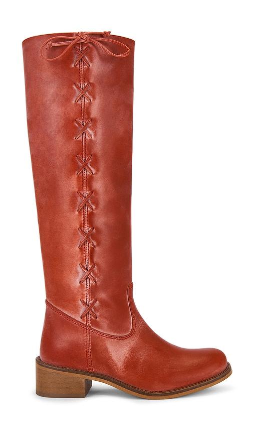 dico copenhagen ann gaucho boot with side laces in red. - size 36 (also in 38)