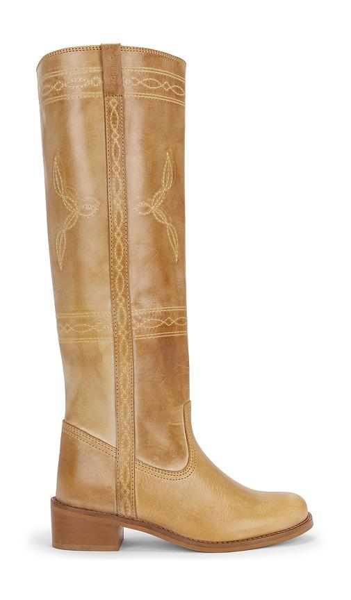 dico copenhagen ann gaucho with western stitching boot in tan. - size 36 (also in 37)