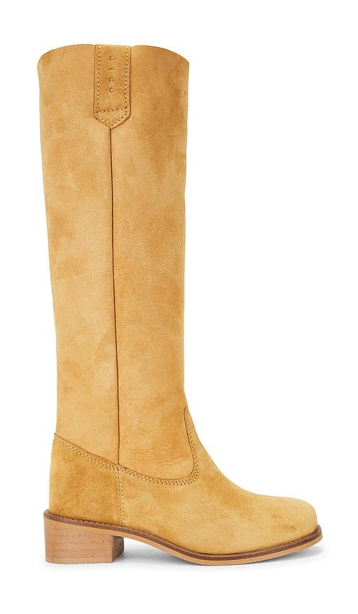 dico copenhagen ann shearling gaucho boot in tan. - size 37 (also in 38, 39, 40, 41)