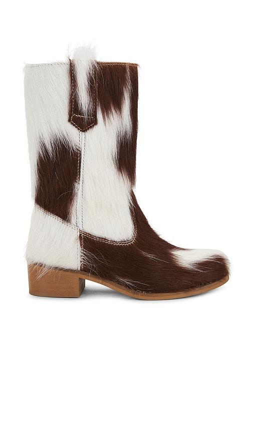 dico copenhagen julia fur gaucho boot in brown. - size 36 (also in 38, 39)