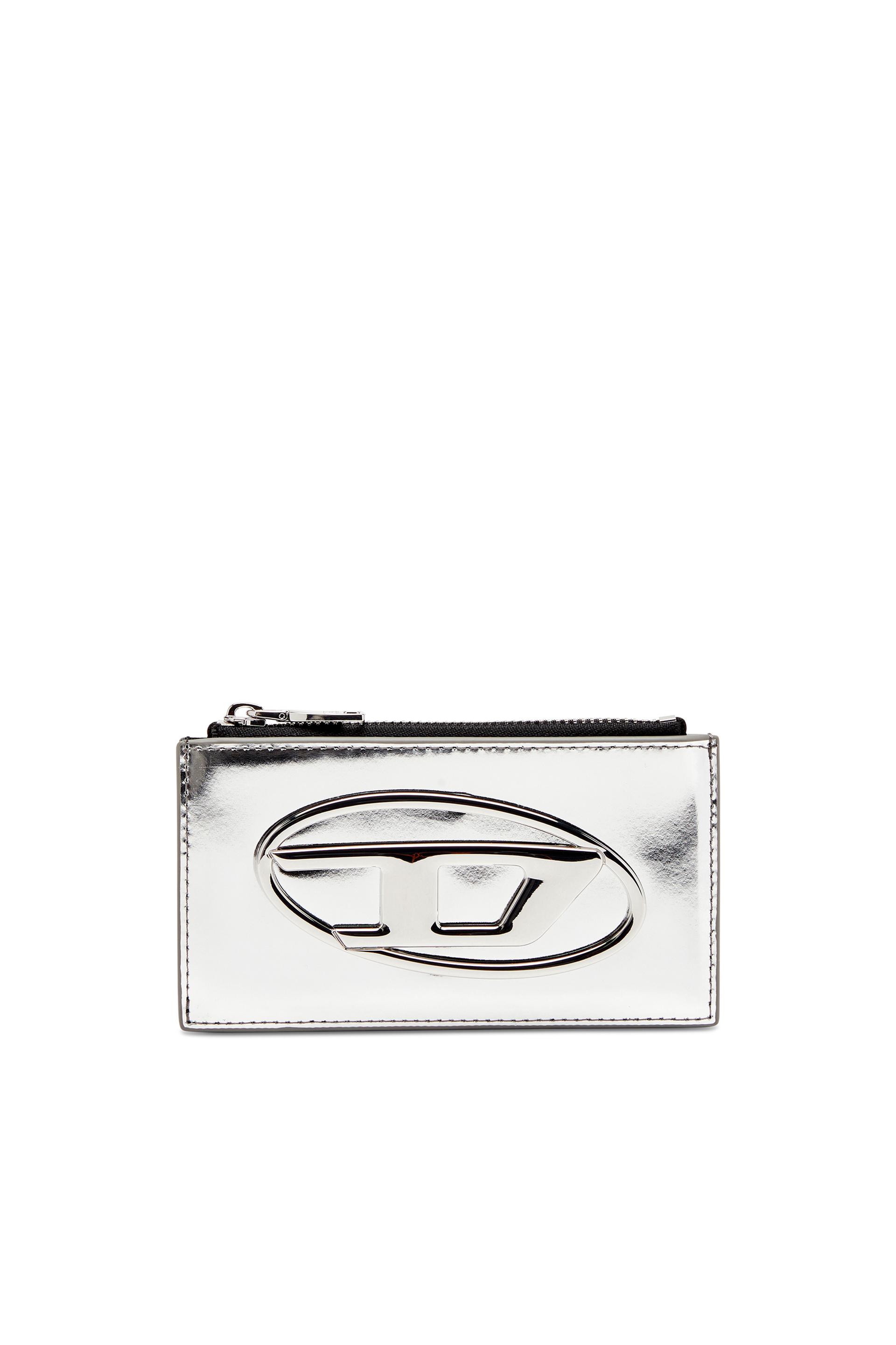 diesel - card holder in mirror leather - card cases - woman - silver