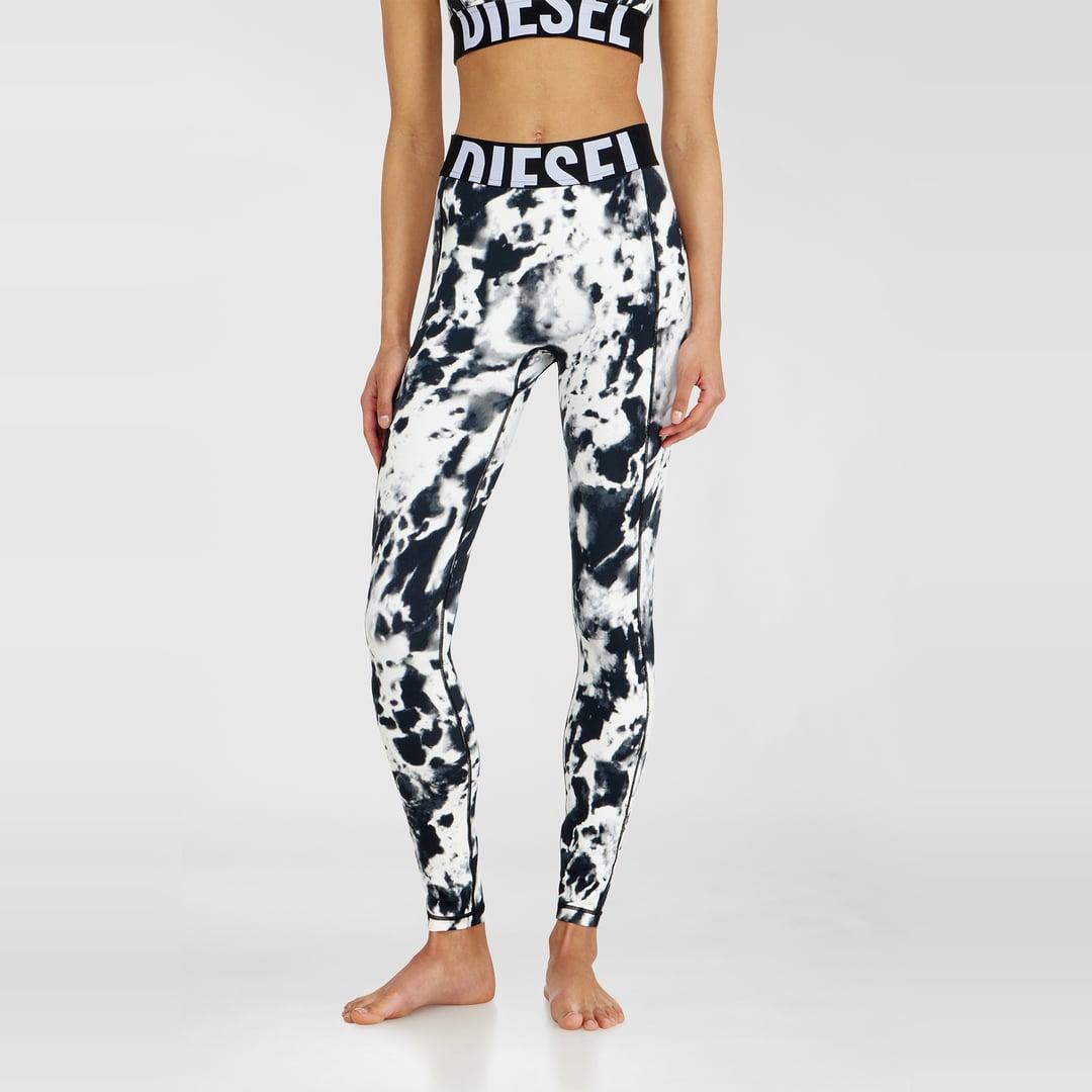 diesel - leggings in printed microfibre - pants - woman - multicolor