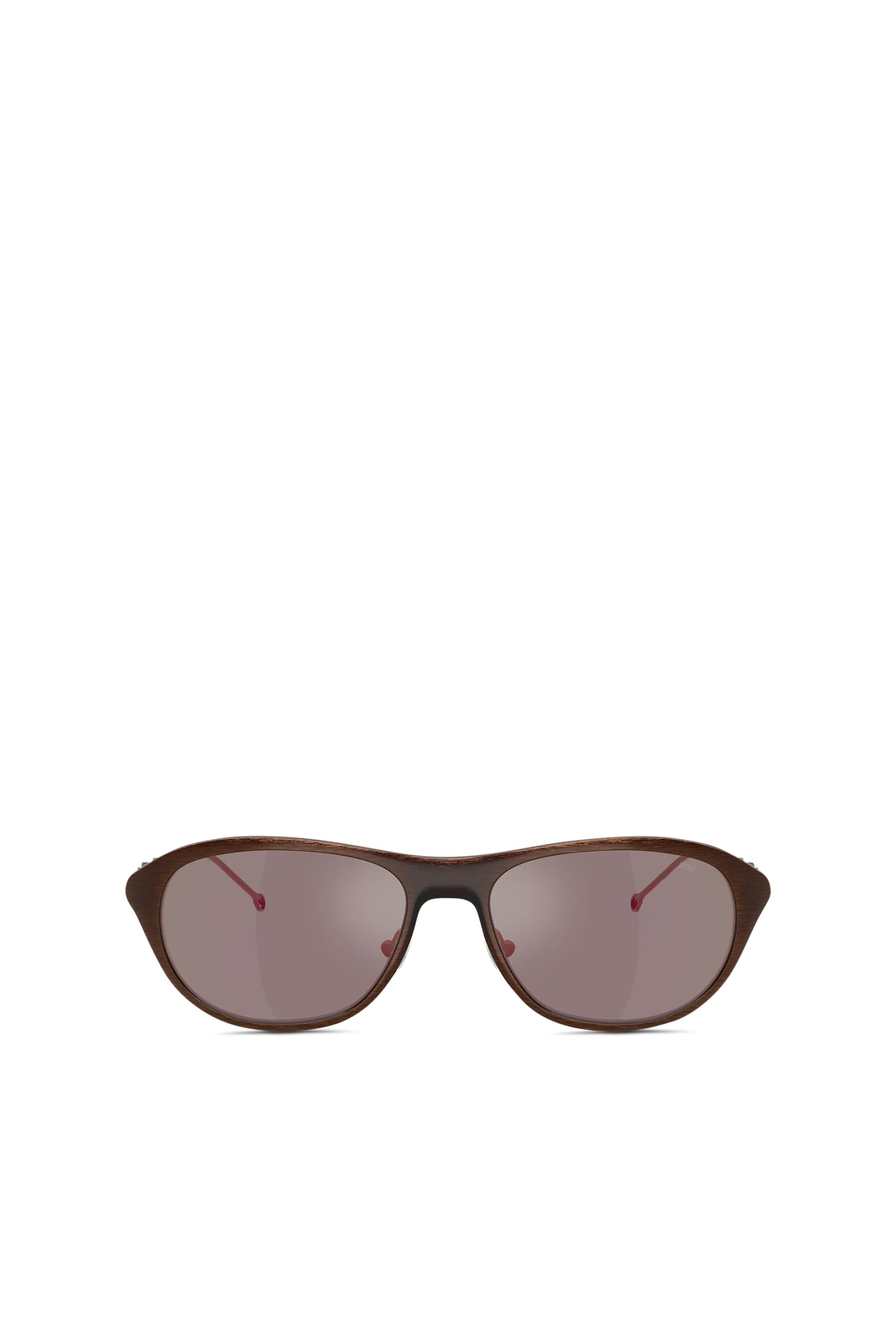 diesel - rectangle sunglasses - sunglasses - unisex - gold