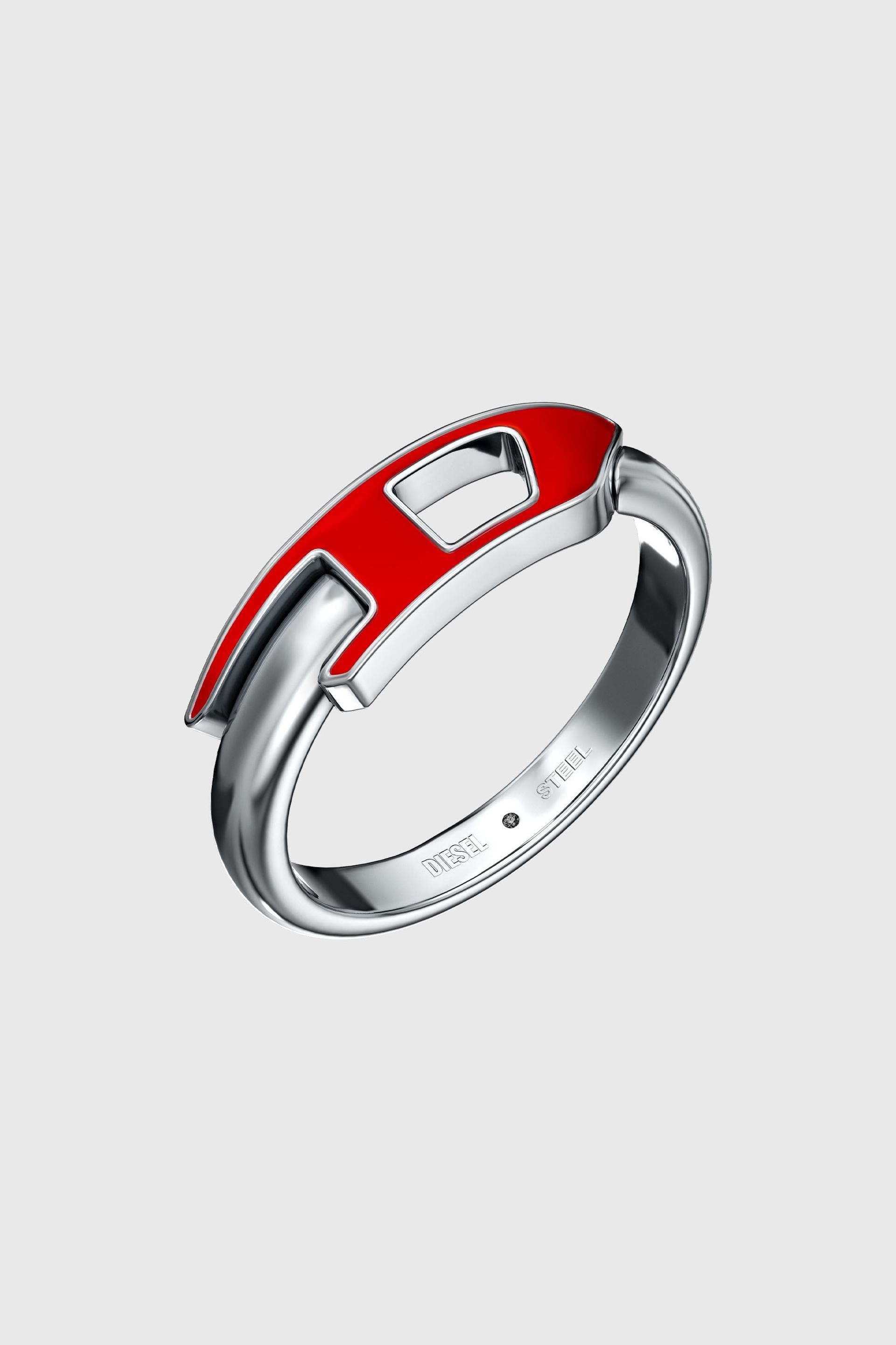 diesel - stainless steel band ring - rings - unisex - silver
