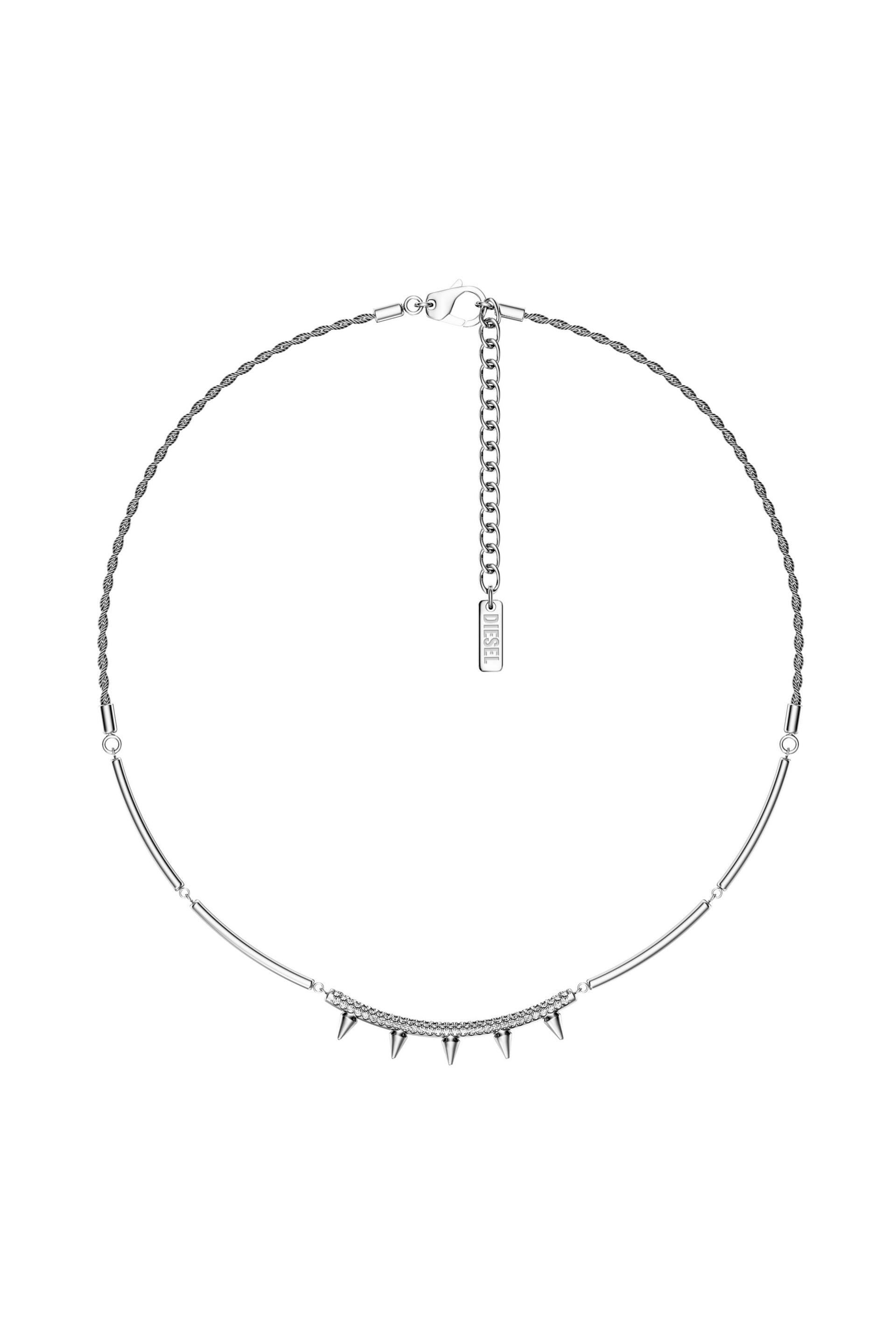 diesel - stainless steel chain necklace - necklaces - unisex - silver