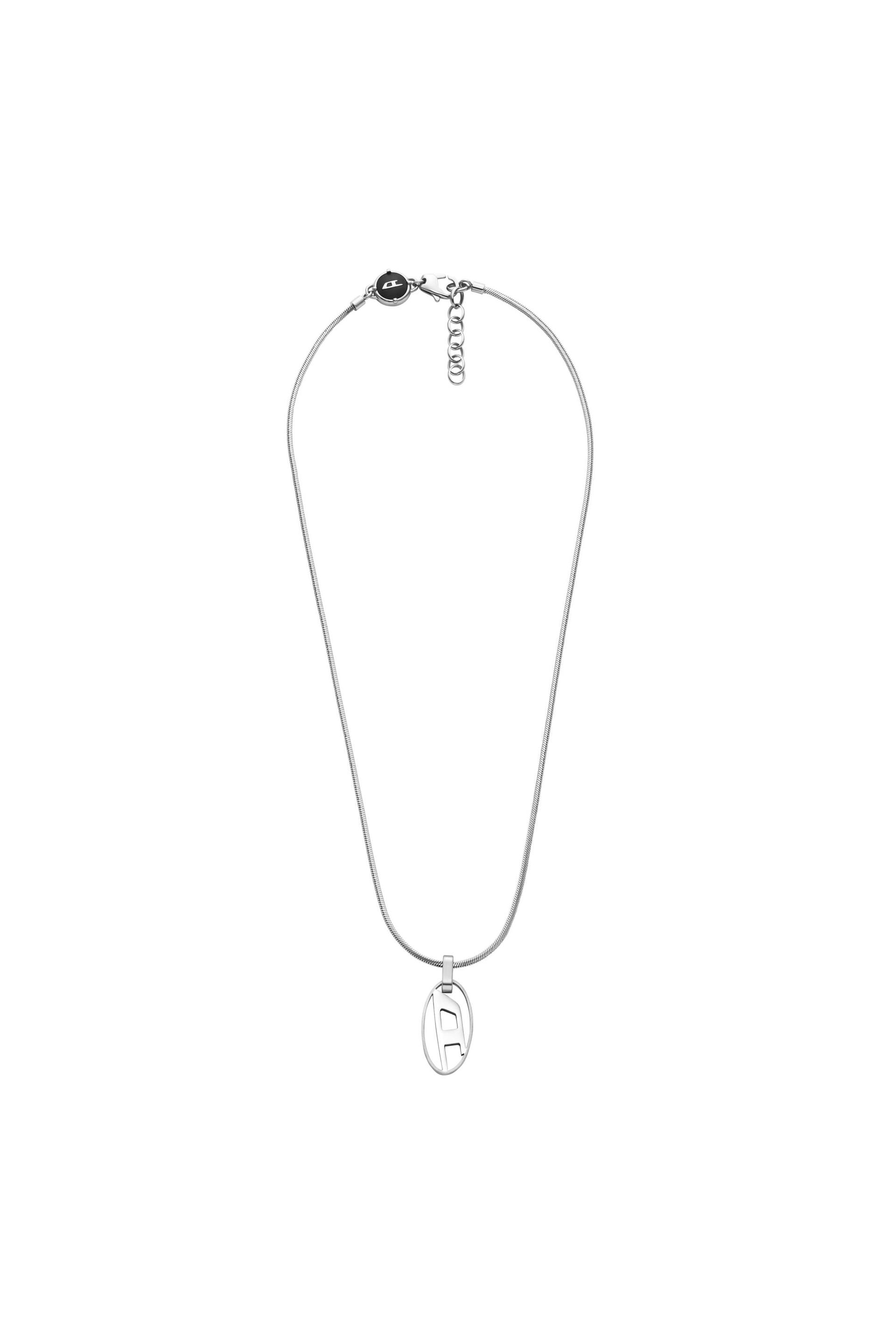 diesel - stainless steel pendant necklace - necklaces - unisex - silver