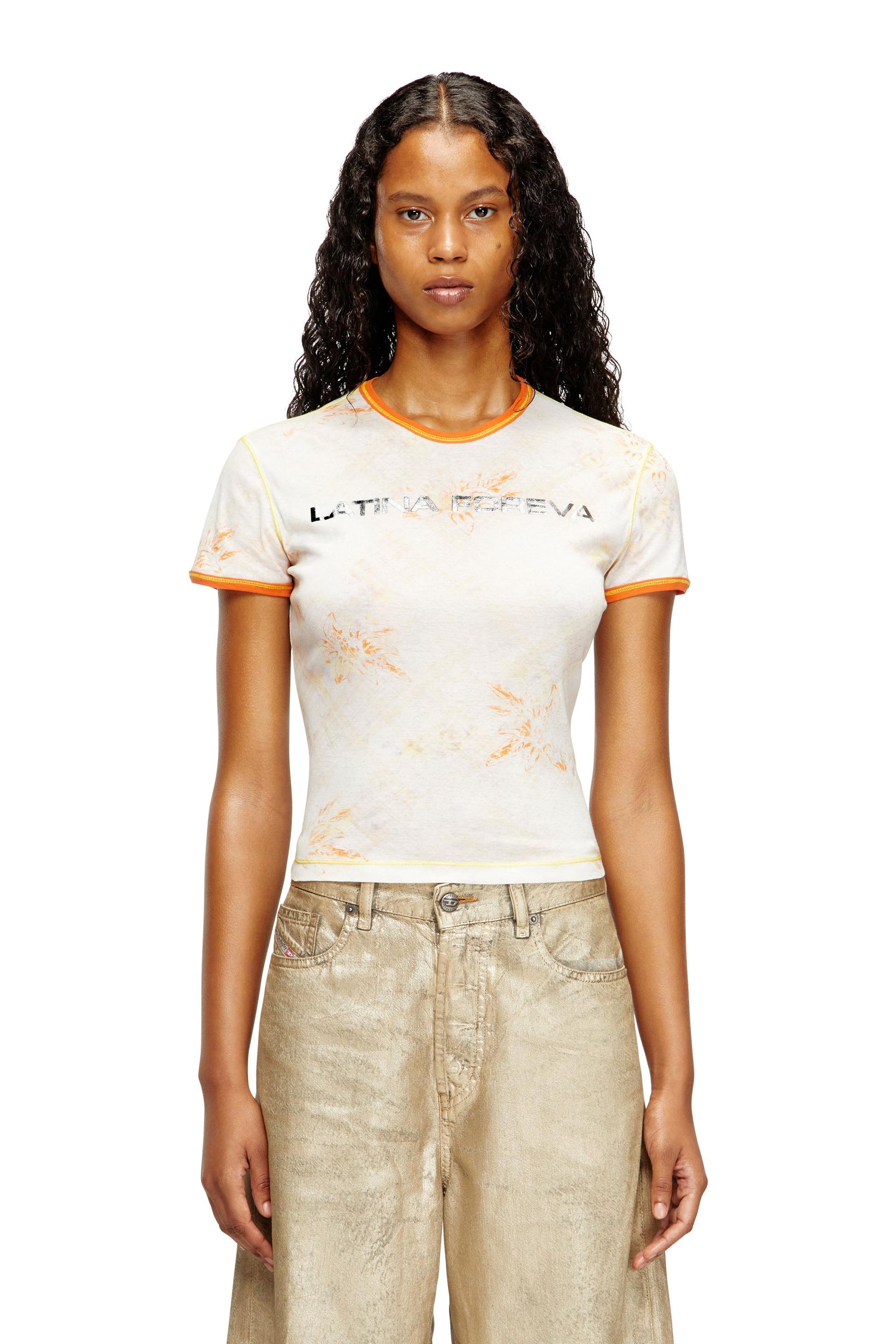 diesel - t-shirt with latina foreva print - t-shirts - woman - white