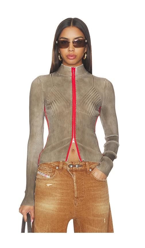 diesel msarma knitwear in brown. - size m (also in xs, s, xl)