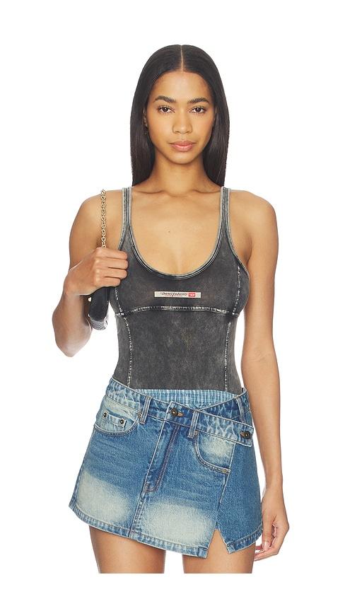 diesel phoebe denim bodysuit in black. - size l (also in xs, s, m, xl)