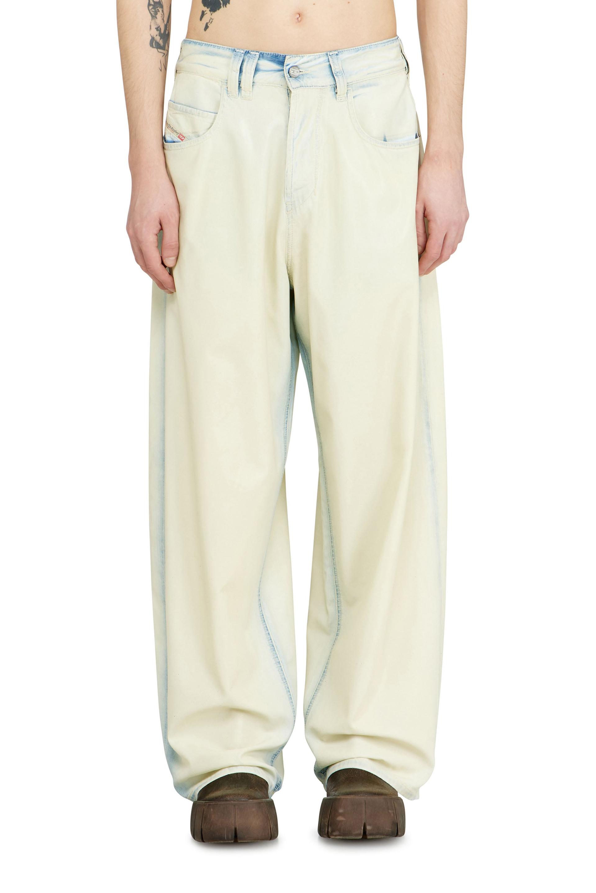 diesel relaxed jeans regular waist 1997 d-enim-m, light blue, button fly
