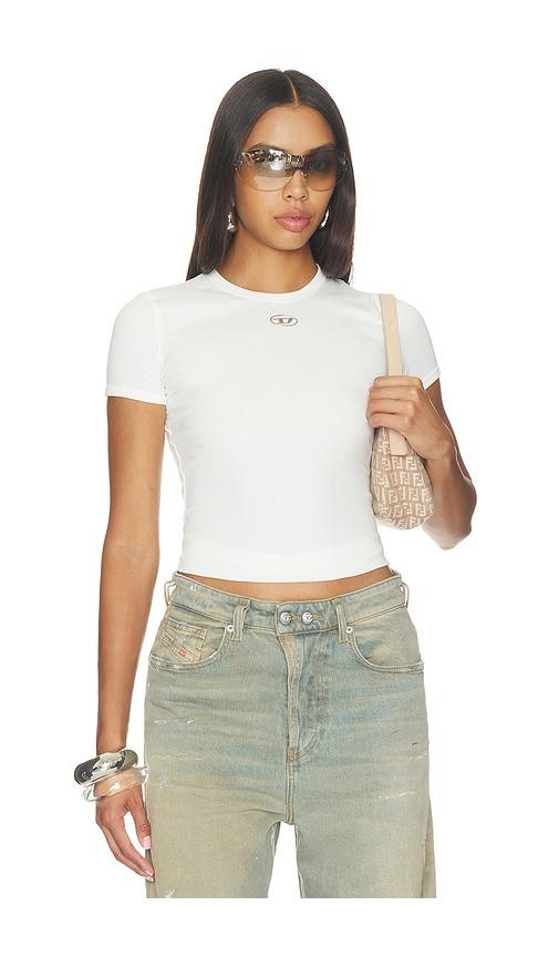diesel uncutie long t-shirt in white. - size l (also in xs, s, m)