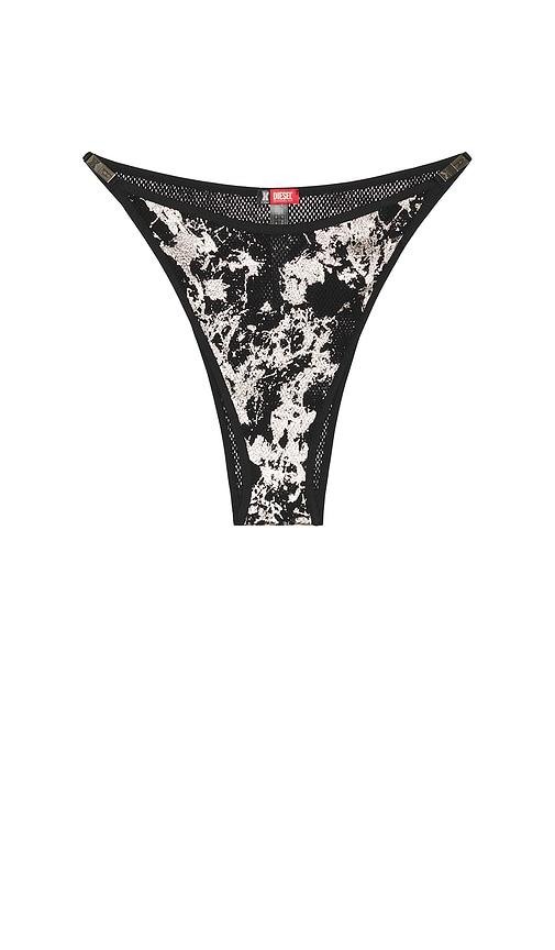 diesel x savage c fishnet string in black,metallic silver. - size 2x (also in 1x, 3x)