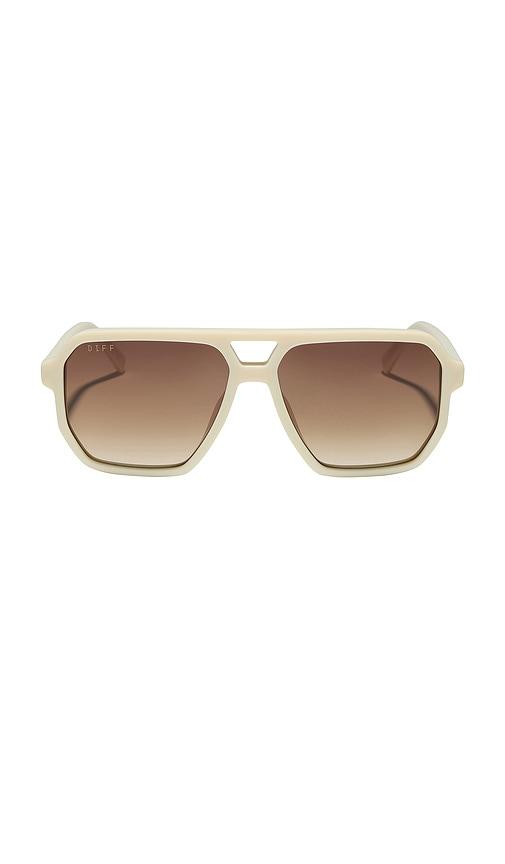 diff eyewear cameron sunglasses in ivory.