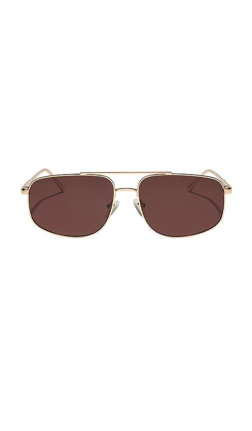 diff eyewear charley sunglasses in metallic gold.