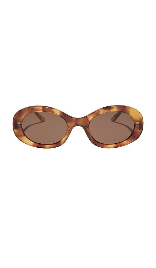 diff eyewear lainey sunglasses in brown.