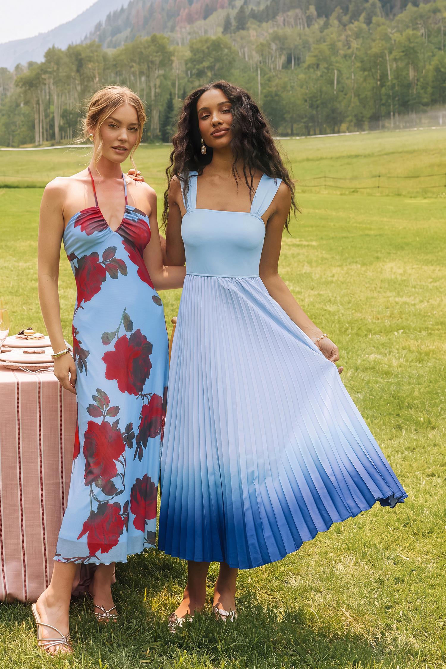 dimmed light ombre maxi dress - l