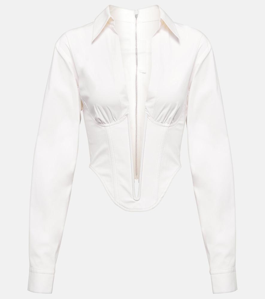 dion lee corset cotton-blend top