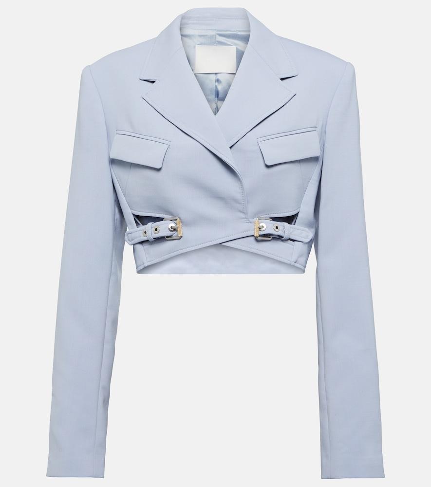 dion lee cropped wool-blend blazer