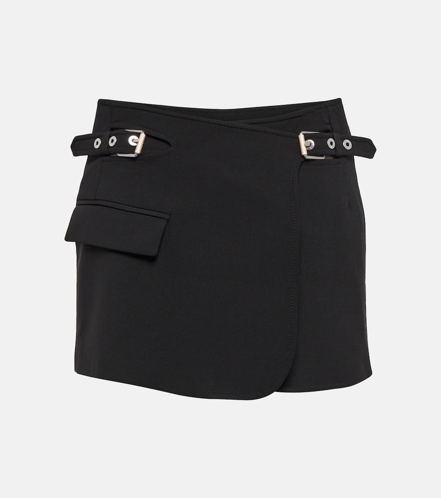dion lee interlock high-rise wrap miniskirt
