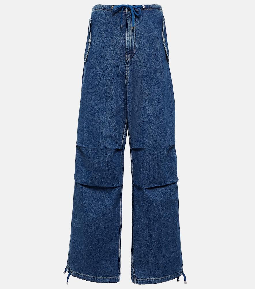 dion lee parachute mid-rise wide-leg jeans