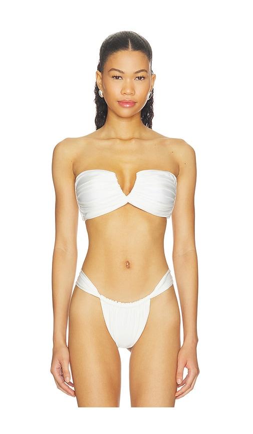 divino seas abigaelle bikini top in white. - size l (also in m)