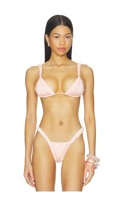 divino seas ada bikini top in pink. - size l (also in xs, s, m)