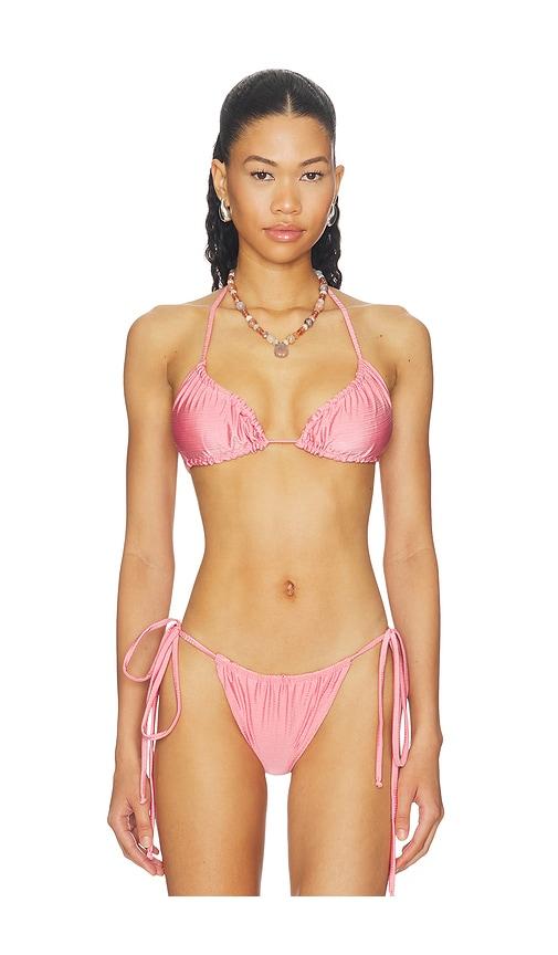 divino seas inika bikini top in pink. - size m (also in s)