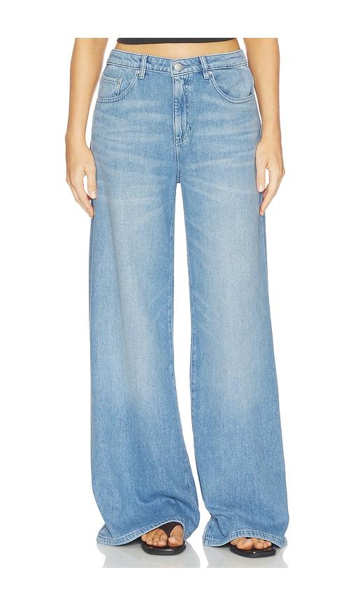 dl1961 dl aura alex low rise baggy wide leg jeans in blue. - size 24 (also in 25, 26, 27, 28, 30, 31, 32)