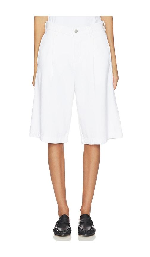 dl1961 dl aura hepburn high rise denim short in ivory. - size 27 (also in 30, 32)