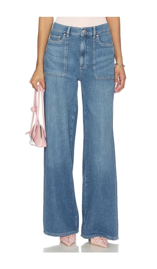 dl1961 dl aura hepburn wide leg high rise jeans in blue. - size 24 (also in 25, 26, 27, 28, 29, 30, 31, 32)