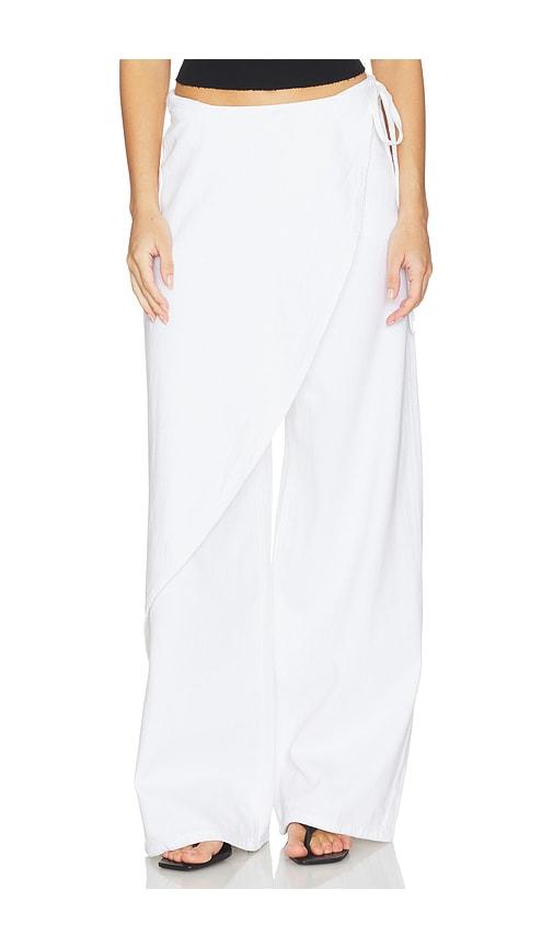 dl1961 dl aura zoie relaxed wrap pants in white. - size 23 (also in 24, 25, 26, 27, 28, 29, 31, 32)