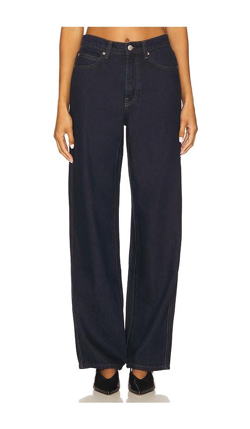 dl1961 kaylen high rise soft curve straight jeans in blue. - size 23 (also in 24, 26, 27, 29, 30)