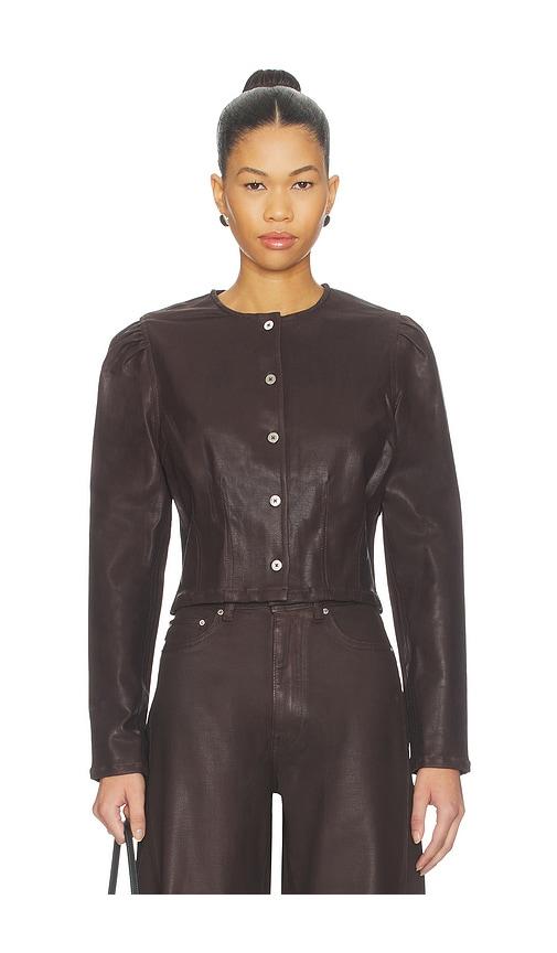 dl1961 sculpted top in chocolate. - size l (also in xs, s, m)