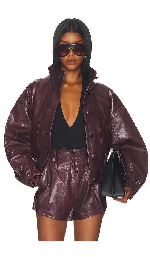 dodiee kate jacket in burgundy. - size l (also in m)