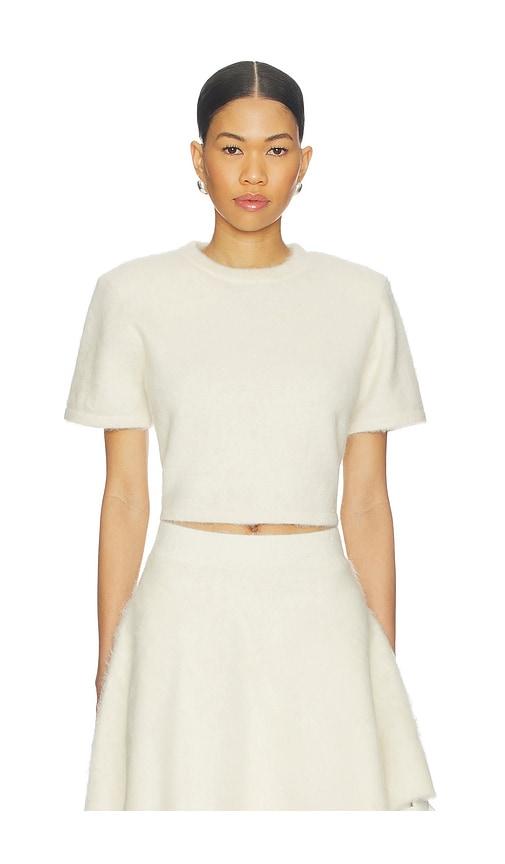 dodiee talia alpaca wool tshirt in cream. - size l (also in m, s)