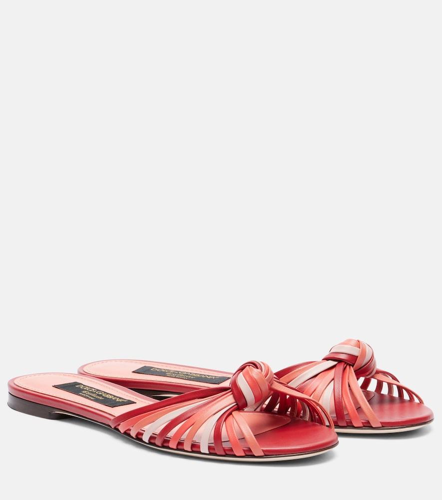 dolce & gabbana bianca 2.0 leather slides