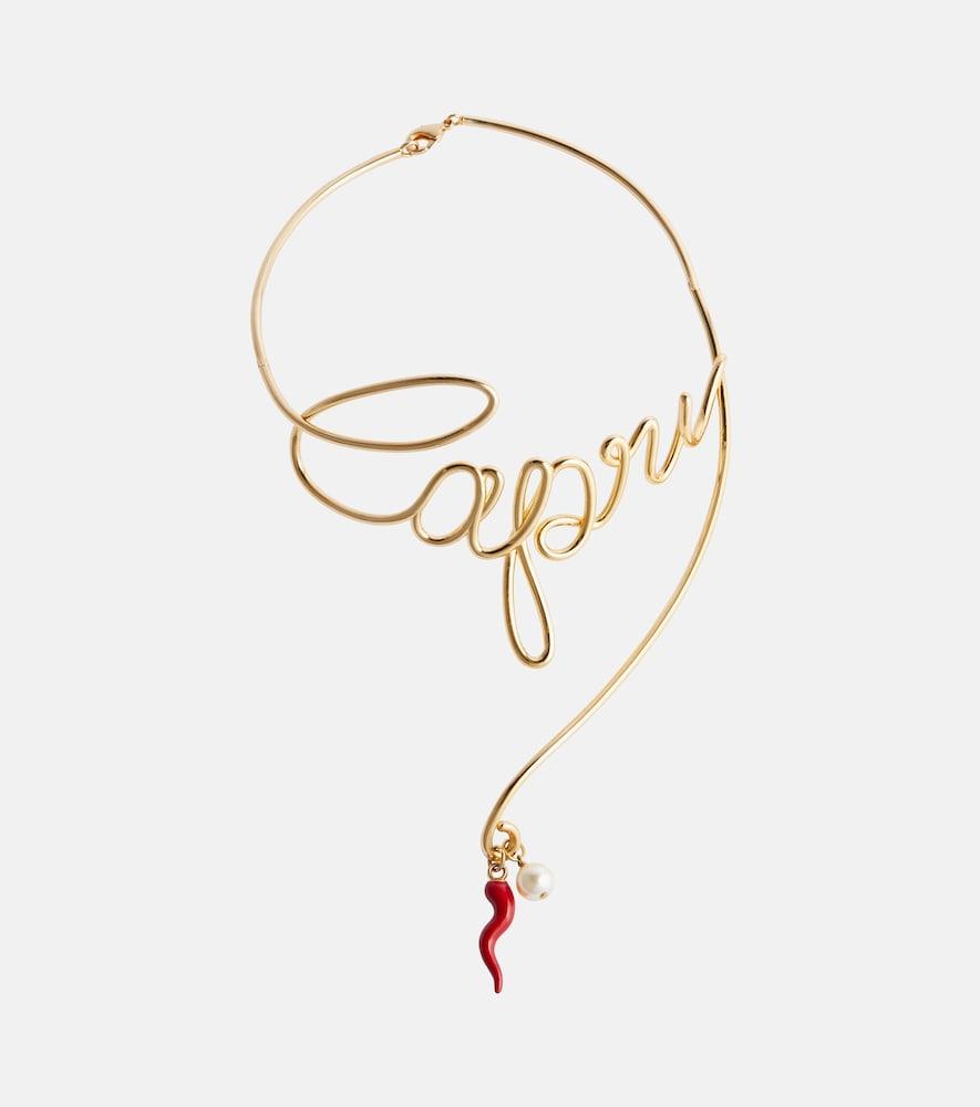 dolce & gabbana capri embellished necklace