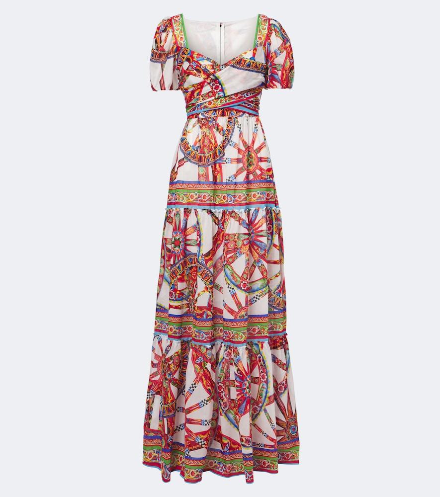 dolce & gabbana carretto cotton maxi dress