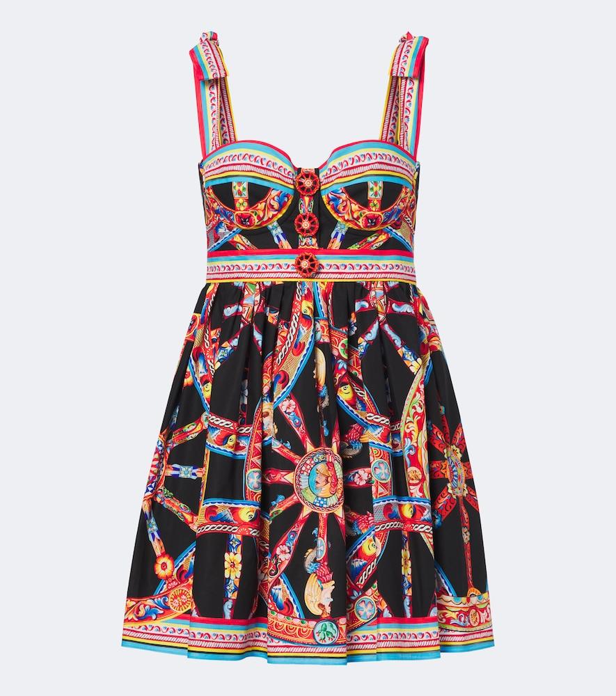 dolce & gabbana carretto cotton minidress
