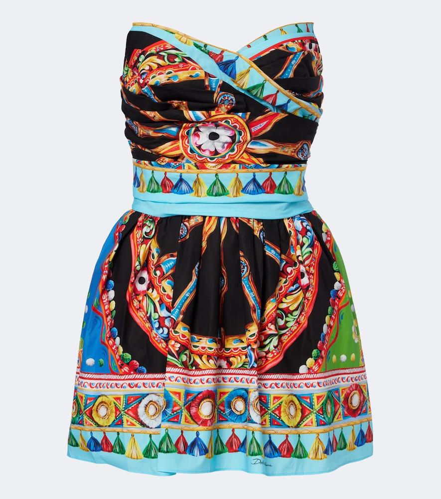 dolce & gabbana carretto cotton minidress