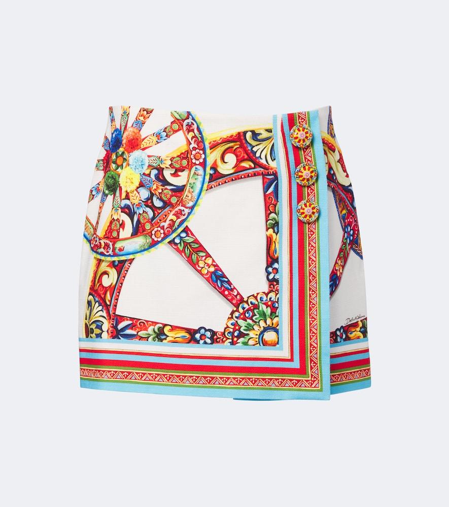 dolce & gabbana carretto cotton miniskirt