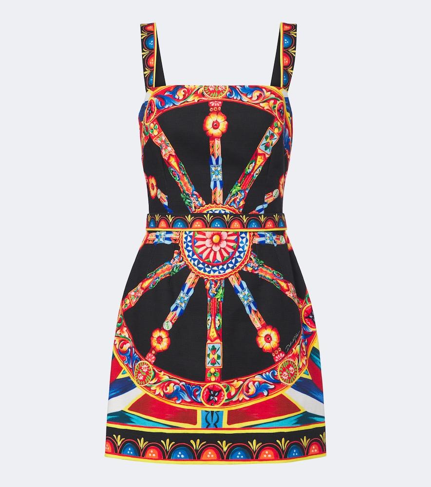 dolce & gabbana carretto cotton poplin minidress