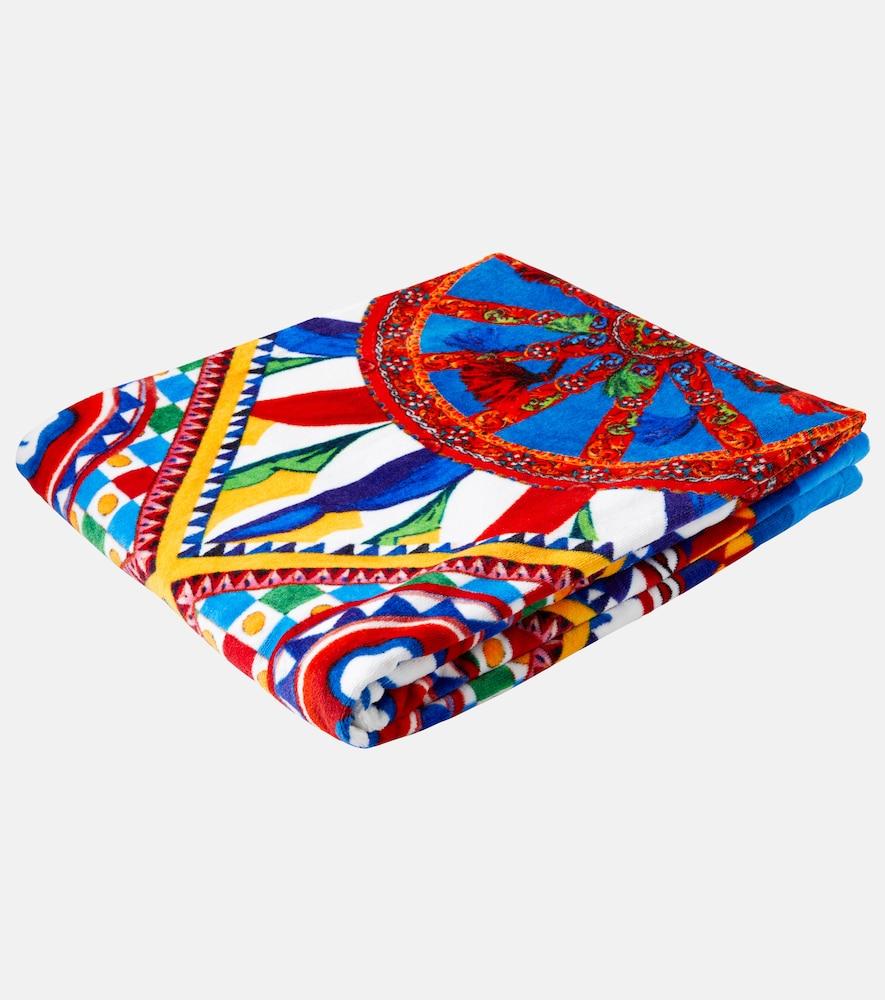 dolce & gabbana casa carretto terry beach towel