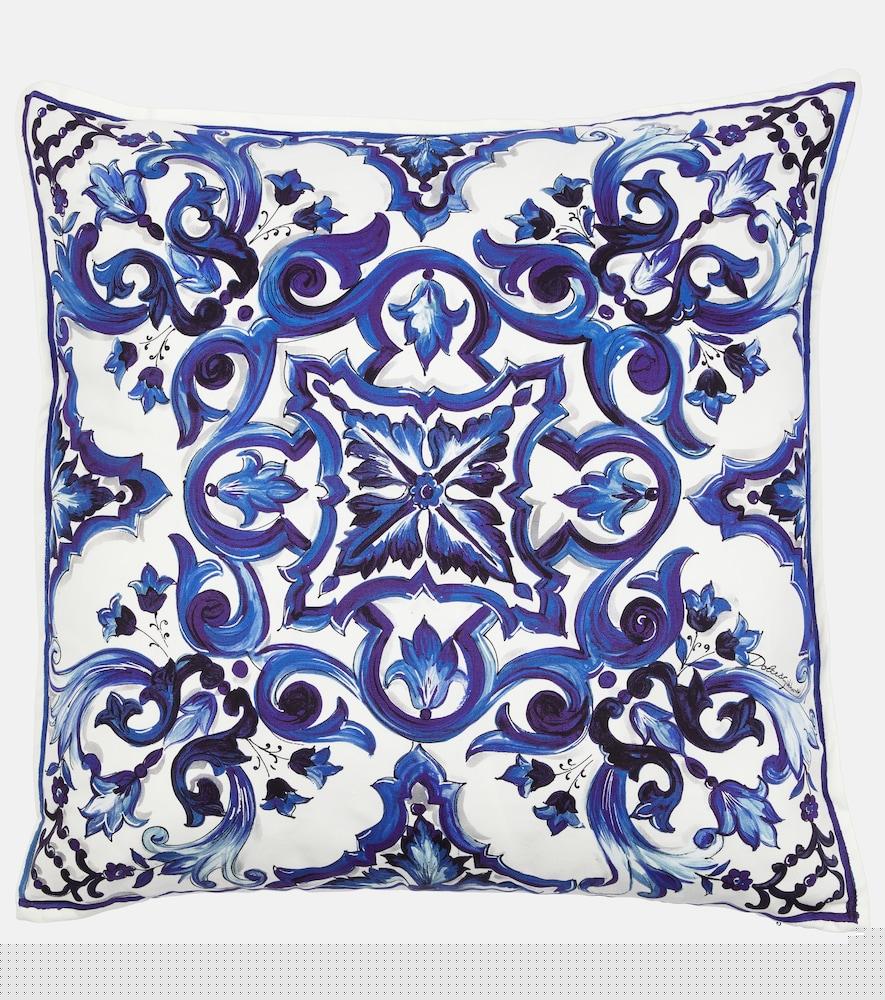 dolce & gabbana casa medium printed canvas cushion