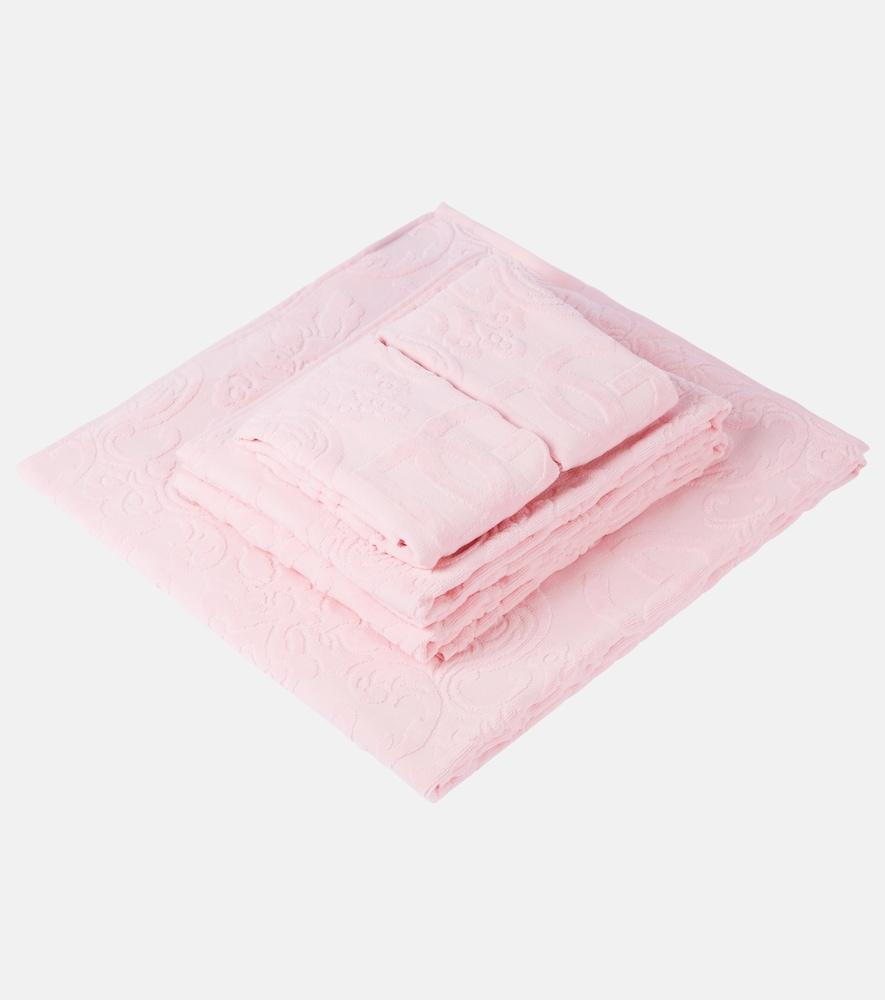 dolce & gabbana casa set of 5 cotton terry jacquard towels