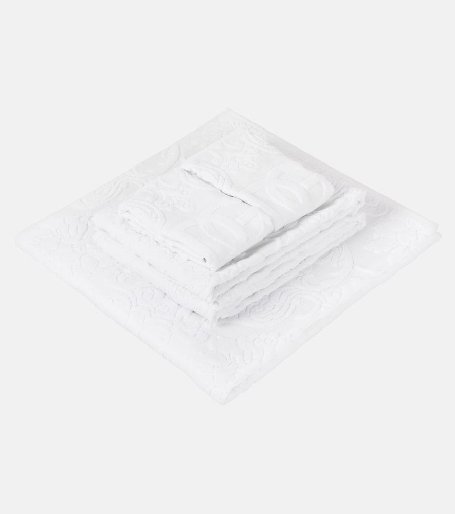dolce & gabbana casa set of 5 jacquard cotton terry towels