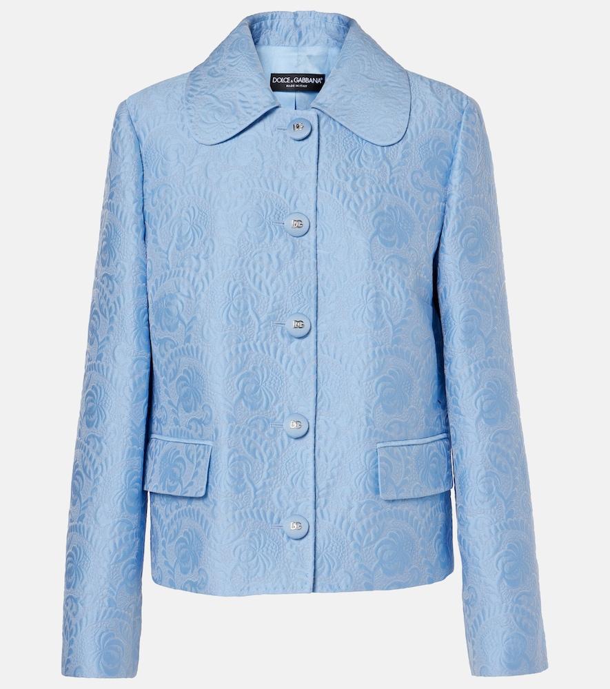 dolce & gabbana cotton and silk-blend jacquard jacket