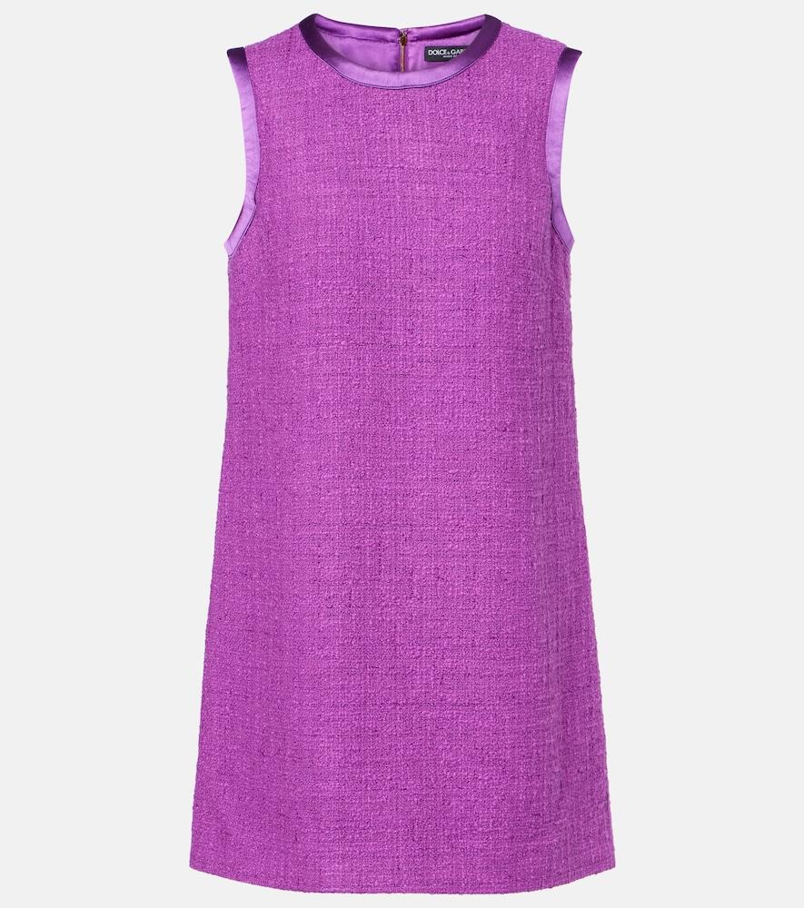 dolce & gabbana cotton and silk-blend minidress